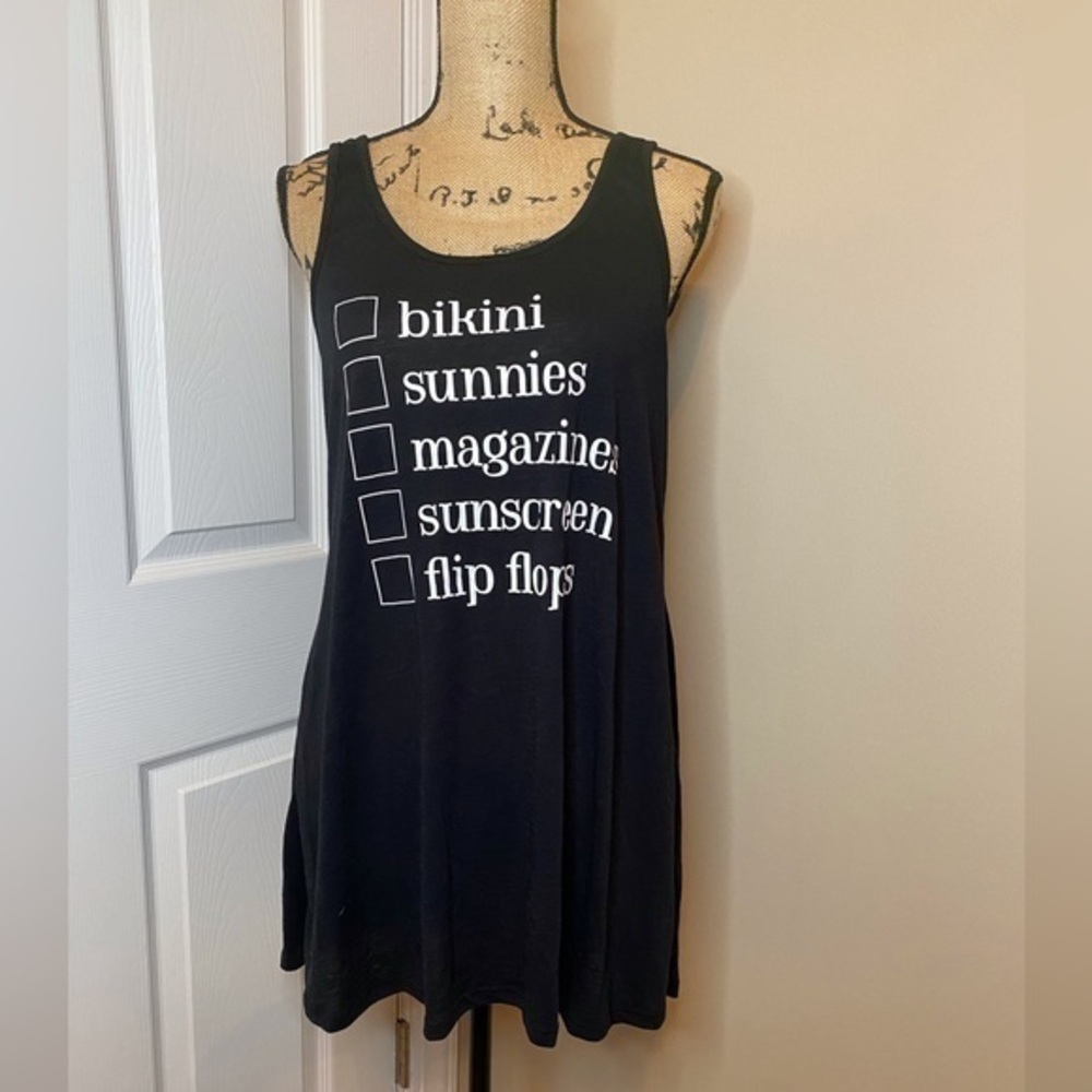 Xhilaration Black Swimsuit Coverup Size Large